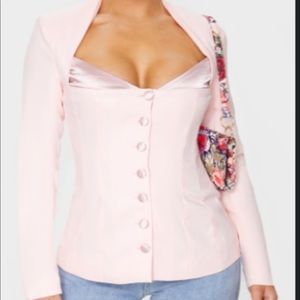 PINK CORSET BLAZER